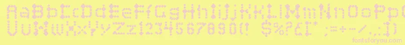 Campcraftbasic Font – Pink Fonts on Yellow Background