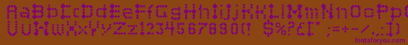 Campcraftbasic-Schriftart – Violette Schriften auf braunem Hintergrund