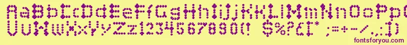 Campcraftbasic Font – Purple Fonts on Yellow Background