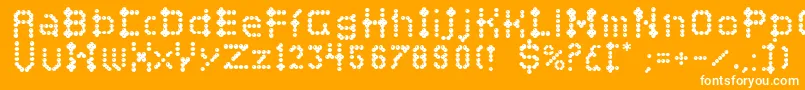 Campcraftbasic Font – White Fonts on Orange Background