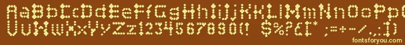 Campcraftbasic Font – Yellow Fonts on Brown Background