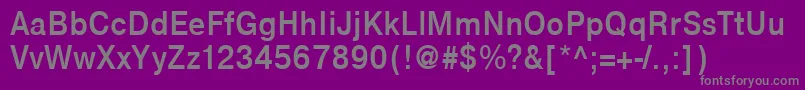 Czcionka NtharmonicaBold90b – szare czcionki na fioletowym tle
