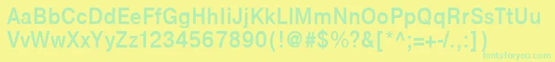 NtharmonicaBold90b Font – Green Fonts on Yellow Background