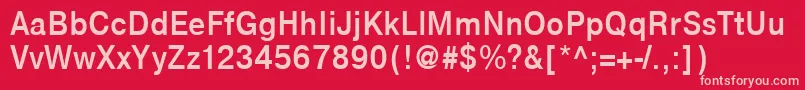 フォントNtharmonicaBold90b – 赤い背景にピンクのフォント