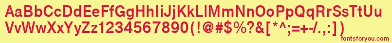 NtharmonicaBold90b Font – Red Fonts on Yellow Background