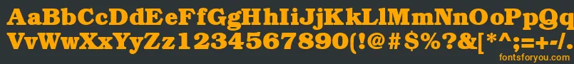 BookmanheavyRegular Font – Orange Fonts on Black Background