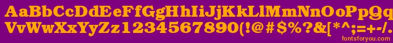 BookmanheavyRegular Font – Orange Fonts on Purple Background