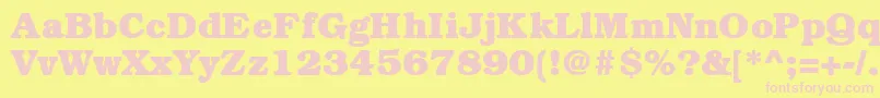 BookmanheavyRegular Font – Pink Fonts on Yellow Background