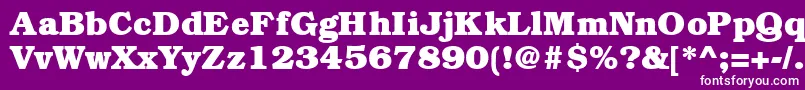 BookmanheavyRegular Font – White Fonts on Purple Background