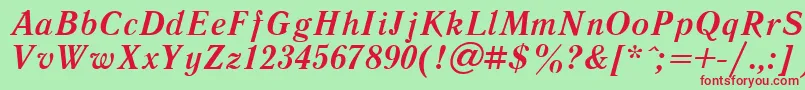 Literbit Font – Red Fonts on Green Background