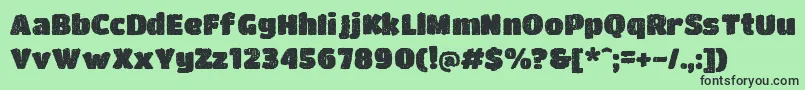 DccBushido Font – Black Fonts on Green Background