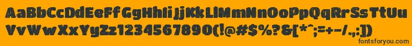 DccBushido Font – Black Fonts on Orange Background