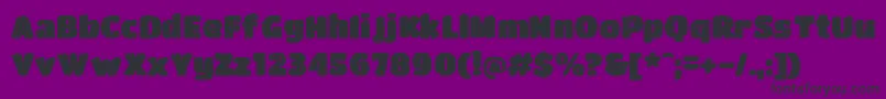 DccBushido Font – Black Fonts on Purple Background