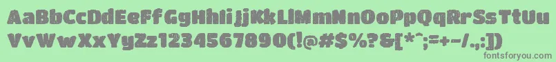 DccBushido Font – Gray Fonts on Green Background