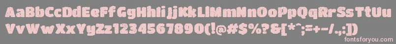 DccBushido Font – Pink Fonts on Gray Background