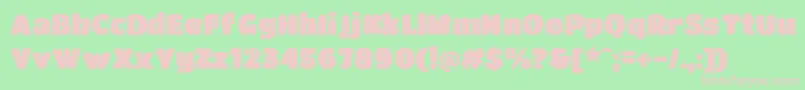 DccBushido Font – Pink Fonts on Green Background