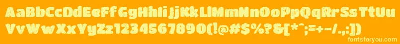 DccBushido Font – Yellow Fonts on Orange Background