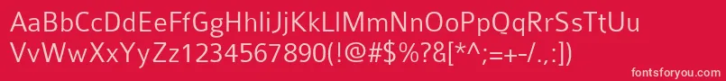 Colablig Font – Pink Fonts on Red Background