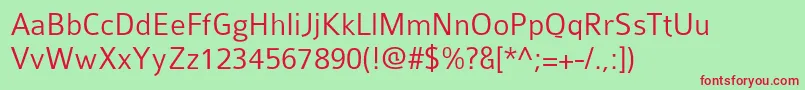 Colablig Font – Red Fonts on Green Background