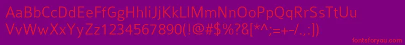 Colablig Font – Red Fonts on Purple Background
