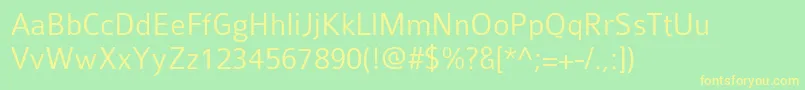Colablig Font – Yellow Fonts on Green Background