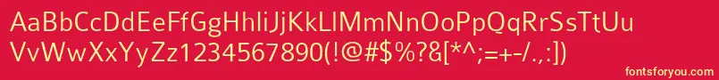Colablig Font – Yellow Fonts on Red Background