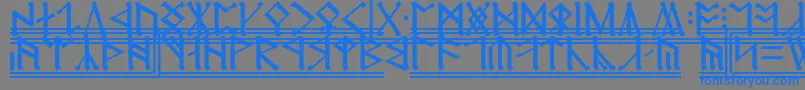 Erebor2 Font – Blue Fonts on Gray Background