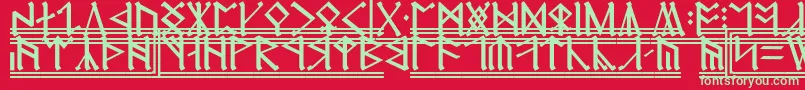Erebor2 Font – Green Fonts on Red Background