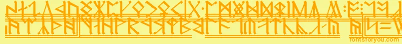 Erebor2 Font – Orange Fonts on Yellow Background