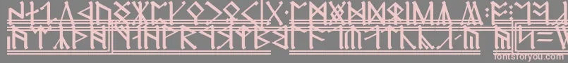 フォントErebor2 – 灰色の背景にピンクのフォント