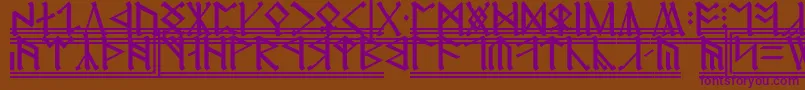 Erebor2 Font – Purple Fonts on Brown Background