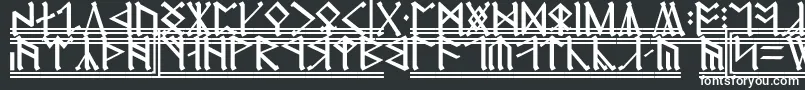 Шрифт Erebor2 – белые шрифты на чёрном фоне