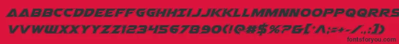 Airstrikeacad Font – Black Fonts on Red Background