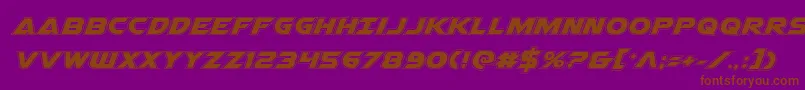 fuente Airstrikeacad – Fuentes Marrones Sobre Fondo Morado