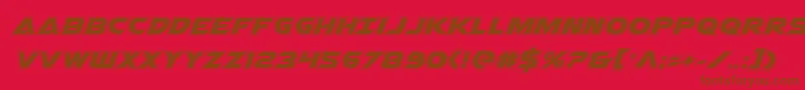Airstrikeacad Font – Brown Fonts on Red Background