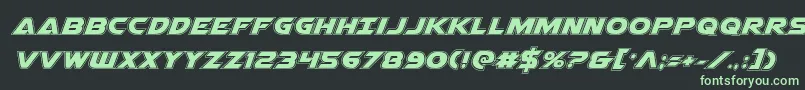 Airstrikeacad Font – Green Fonts on Black Background