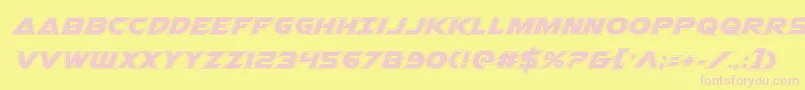 Airstrikeacad Font – Pink Fonts on Yellow Background