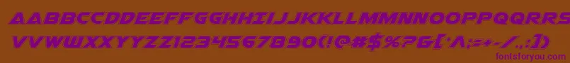 Airstrikeacad Font – Purple Fonts on Brown Background