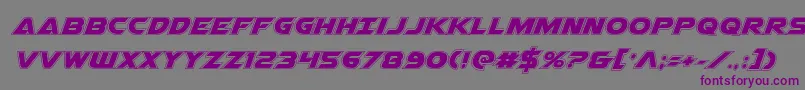 Airstrikeacad Font – Purple Fonts on Gray Background