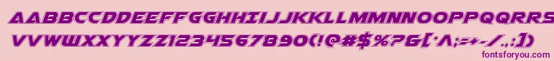Airstrikeacad-Schriftart – Violette Schriften auf rosa Hintergrund