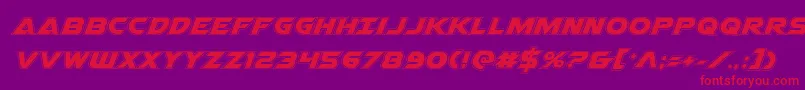 Airstrikeacad Font – Red Fonts on Purple Background