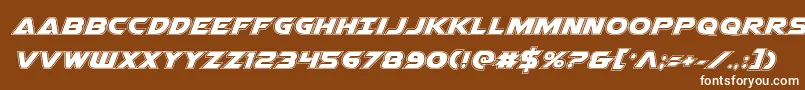 Airstrikeacad Font – White Fonts on Brown Background