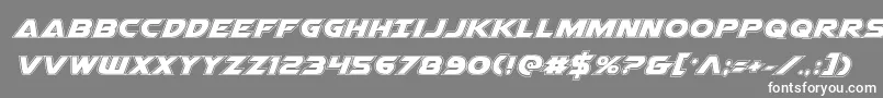Airstrikeacad Font – White Fonts on Gray Background