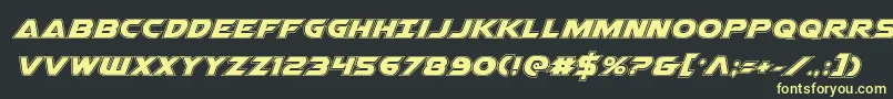 Airstrikeacad Font – Yellow Fonts on Black Background