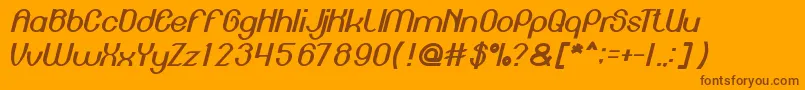 EnginePower Font – Brown Fonts on Orange Background