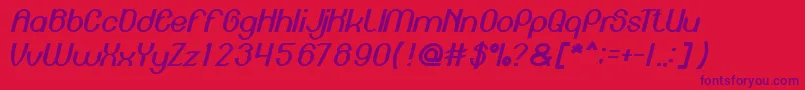 EnginePower-Schriftart – Violette Schriften auf rotem Hintergrund