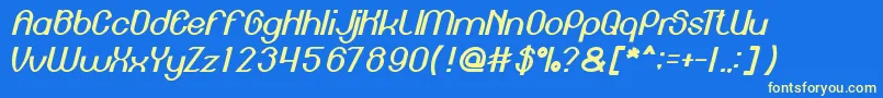 EnginePower Font – Yellow Fonts on Blue Background