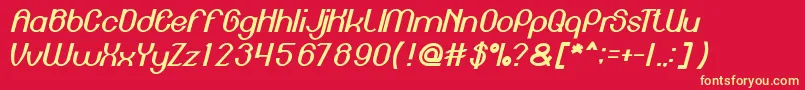 EnginePower Font – Yellow Fonts on Red Background