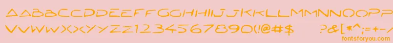 Jettat Font – Orange Fonts on Pink Background