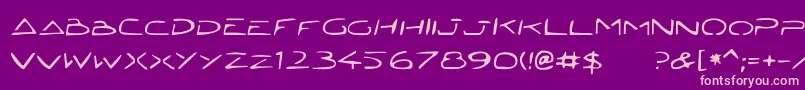 Jettat Font – Pink Fonts on Purple Background